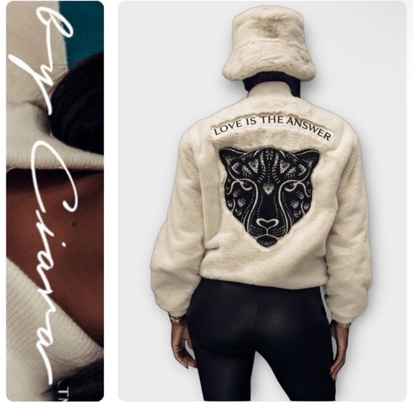 LITA BY CIARA Faux Fur Bomber Jacket by Lita By Ciara, size xs, - Picture 2 of 6